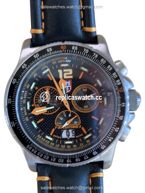 Luminox Black with Black Leather Band F-35 Lightning 2 Watch Luminox Black with Black Leather Band F-35 Lightning 2 Watch