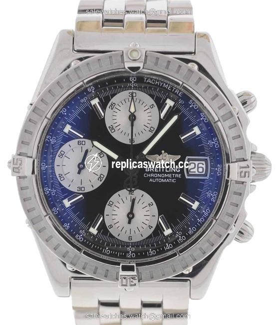 Breitling Black A13352 Chronomat Stainless Steel Watch Breitling Black A13352 Chronomat Stainless Steel Watch