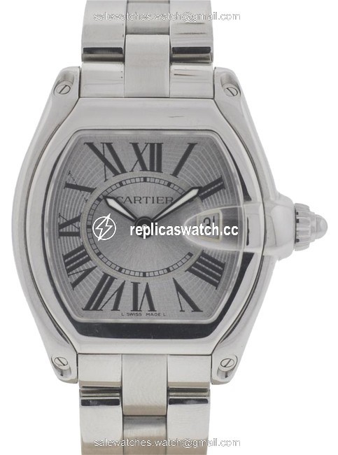 Cartier Silver Roadster 2675 Stainless Steel Dial Ladies Watch Cartier Silver Roadster 2675 Stainless Steel Dial Ladies Watch