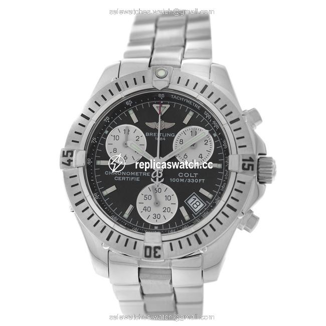 Breitling Silver Colt A73350 11/B578 Chronometer 38mm Date Quartz Watch Breitling Silver Colt A73350 11/B578 Chronometer 38mm Date Quartz Watch