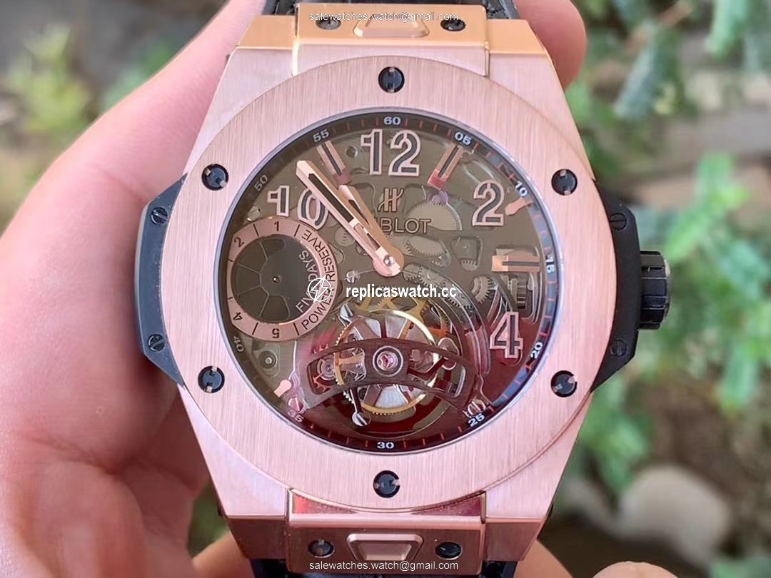 BIG BANG TOURBILLON KING 45MM RG MJF BEST EDITION SKELETON DIAL ON BLACK GUMMY STRAP BIG BANG TOURBILLON KING 45MM RG MJF BEST EDITION SKELETON DIAL ON BLACK GUMMY STRAP