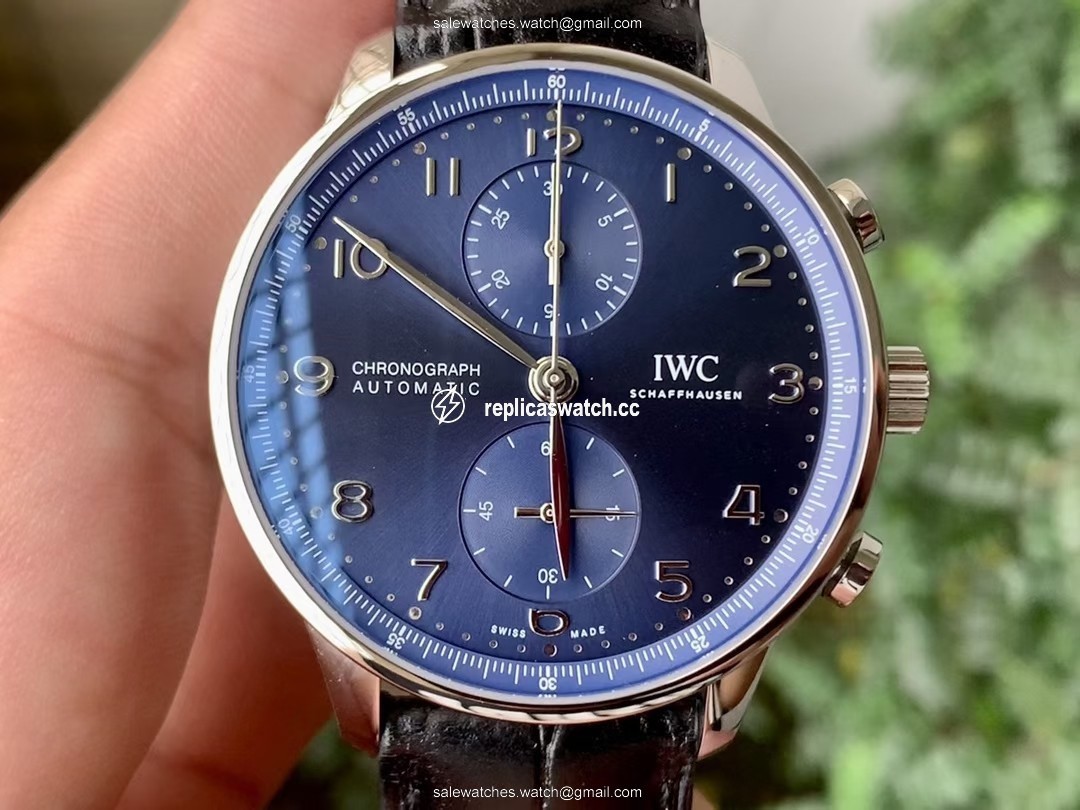 PORTUGUESE CHRONO IW371606 ZF 1:1 BEST EDITION BLUE DIAL ON BLACK LEATHER STRAP A69355 PORTUGUESE CHRONO IW371606 ZF 1:1 BEST EDITION BLUE DIAL ON BLACK LEATHER STRAP A69355