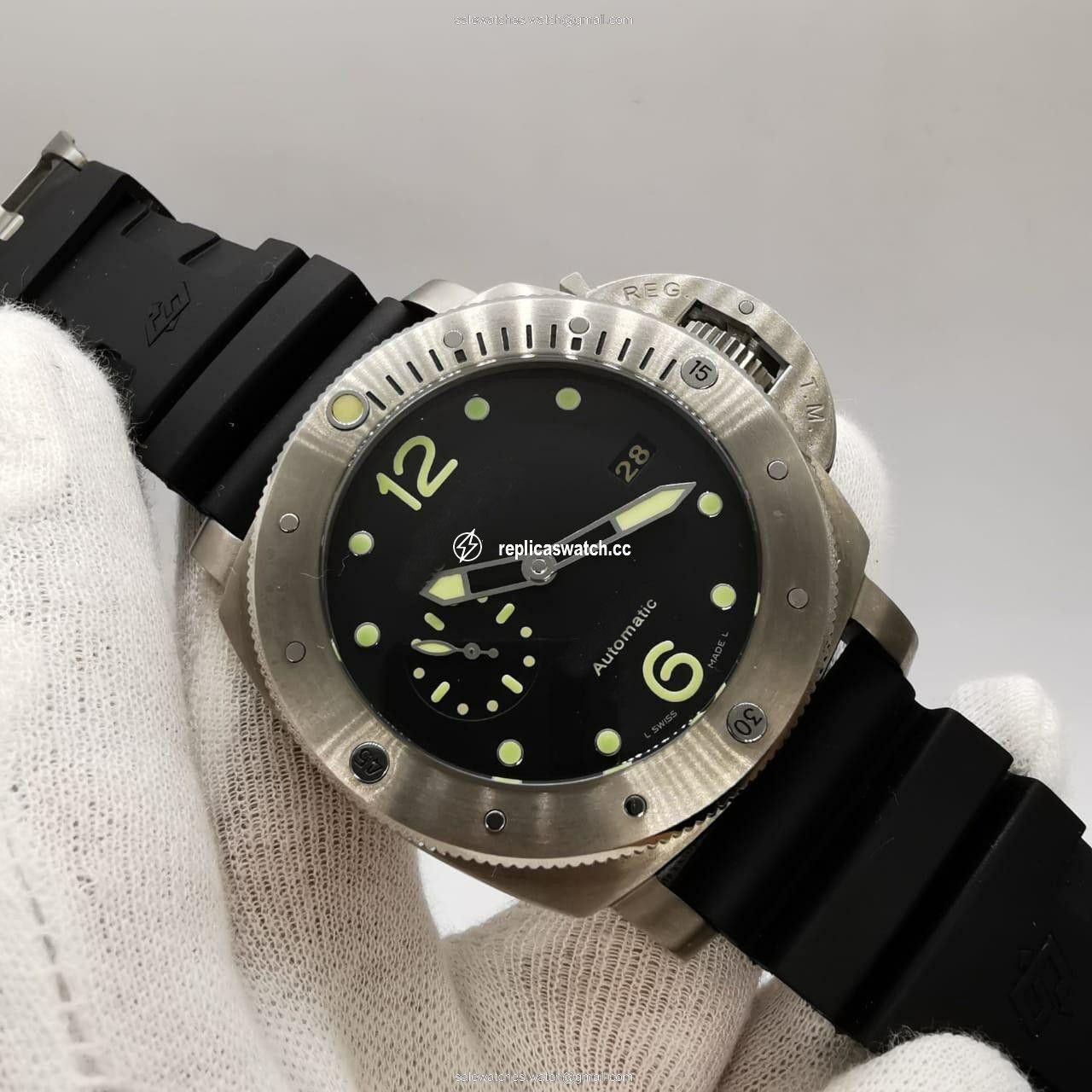Pan Luna Black Dial Lither Strap Pan Luna Black Dial Lither Strap