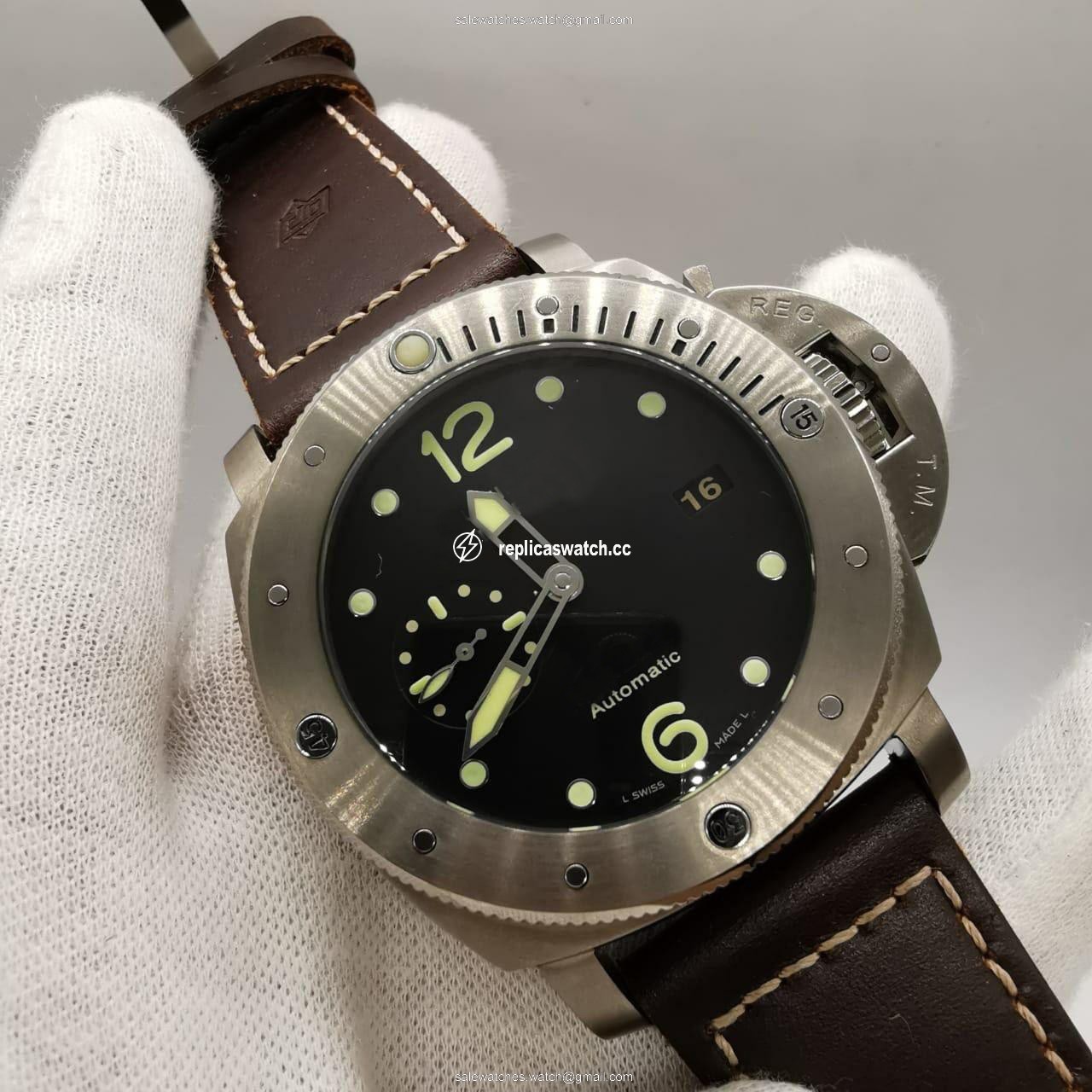 Pan Yachts Black Dial Lither Strap Pan Yachts Black Dial Lither Strap