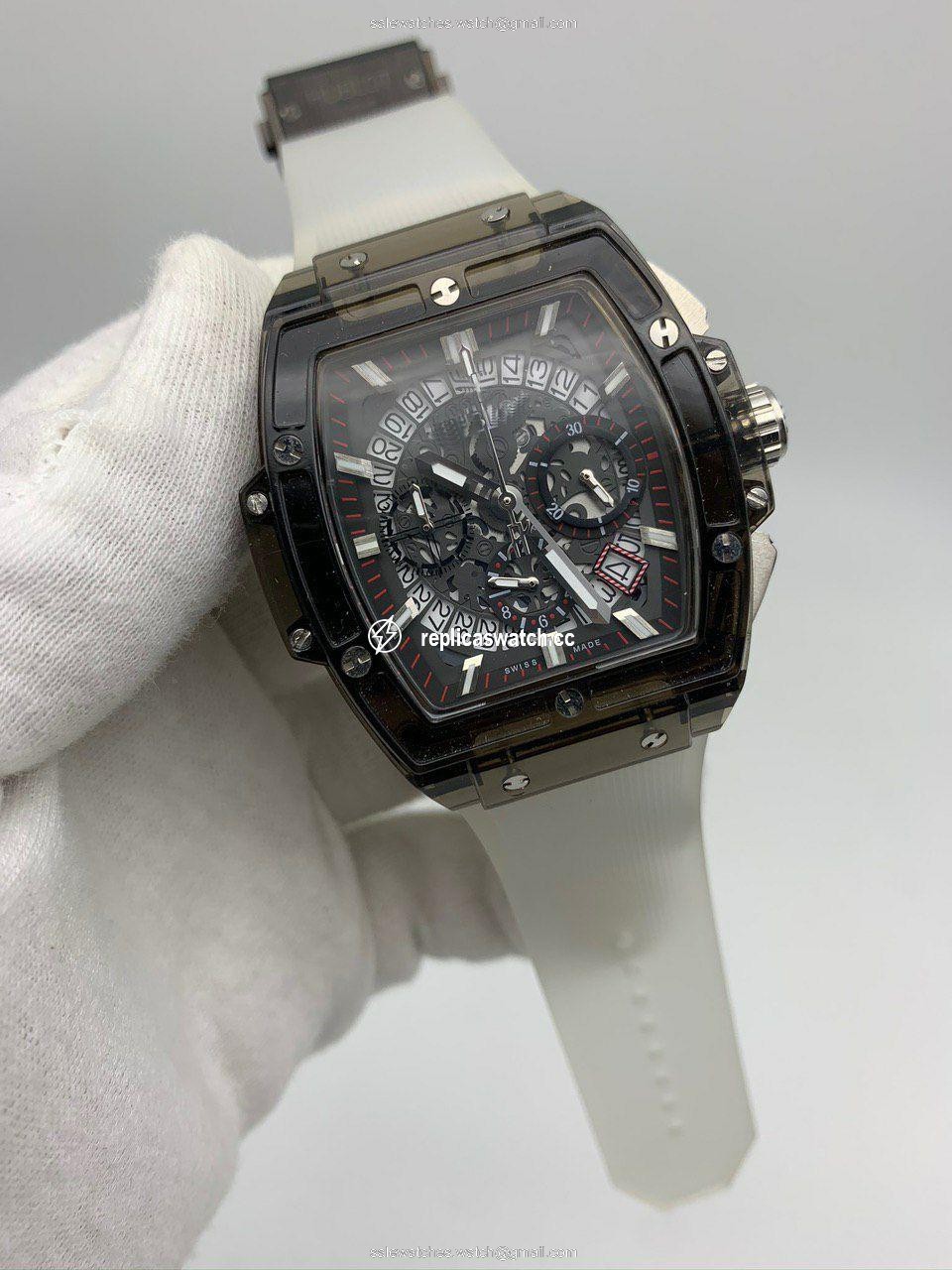 Hublot Spirit Bang silver White Black Glass Hublot Spirit Bang silver White Black Glass