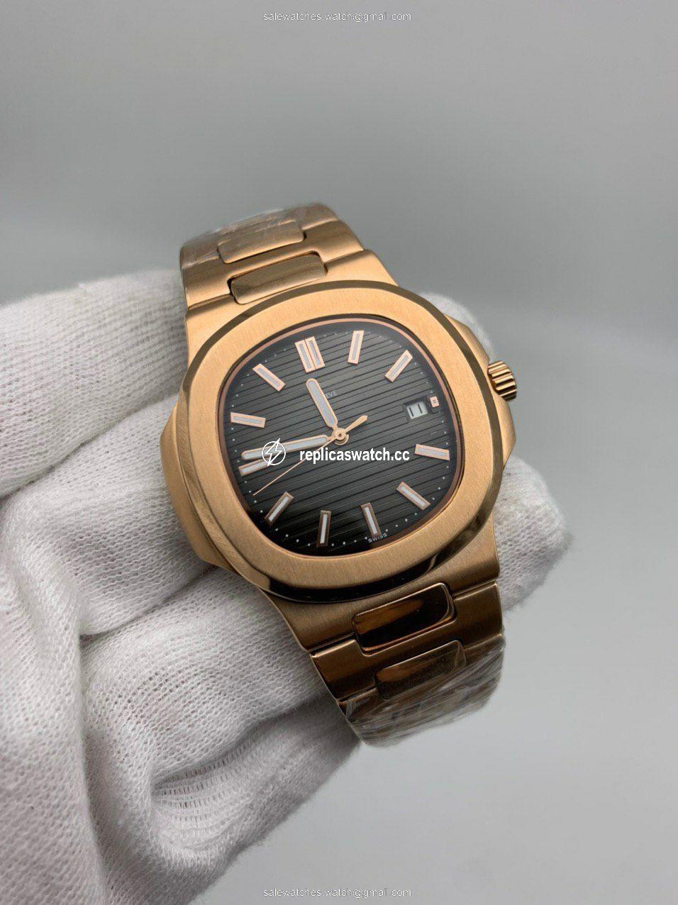 PP Nautilu Black Dial Chrono Solid Steel Gold PP Nautilu Black Dial Chrono Solid Steel Gold