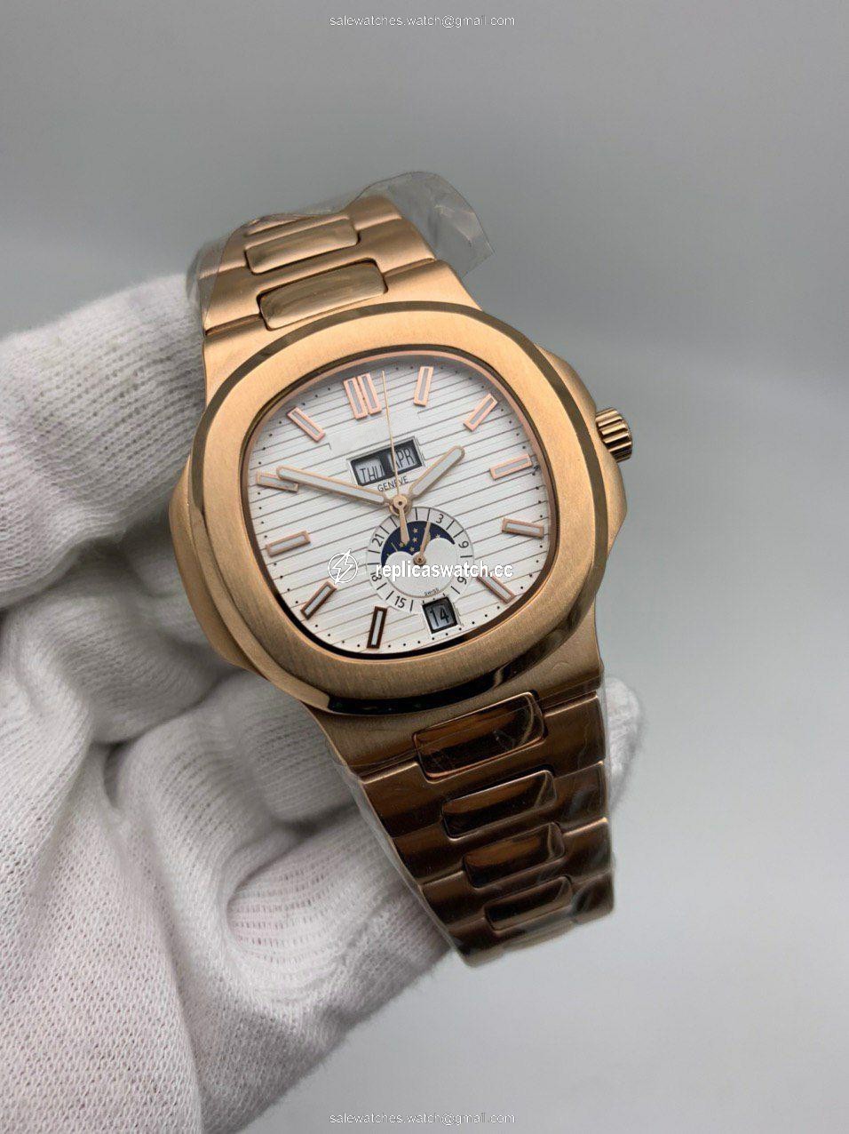 PP Nautilu White Dial Chrono Solid Steel Gold PP Nautilu White Dial Chrono Solid Steel Gold