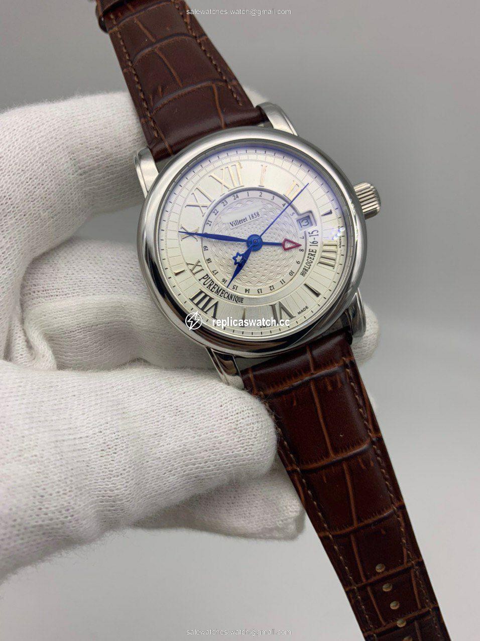 MonBla Classic White Dial Rome Lither Strap MonBla Classic White Dial Rome Lither Strap
