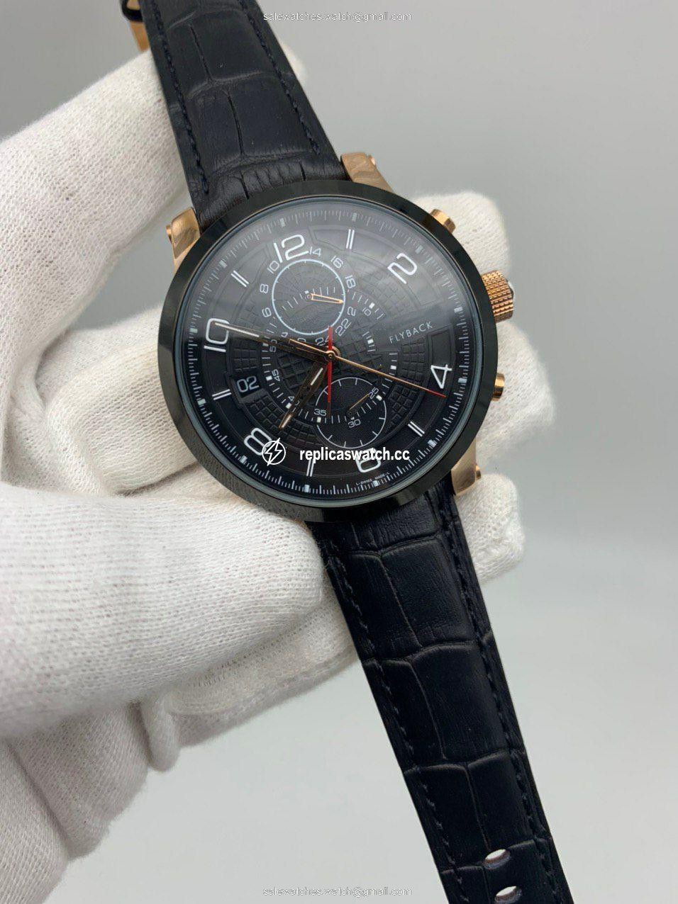 MonBla Classic BlackDial Chrono World Lither Strap MonBla Classic BlackDial Chrono World Lither Strap