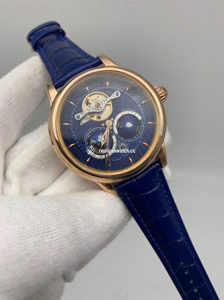 MonBla Classic Chrono World BLue Dial Lither Strap MonBla Classic Chrono World BLue Dial Lither Strap
