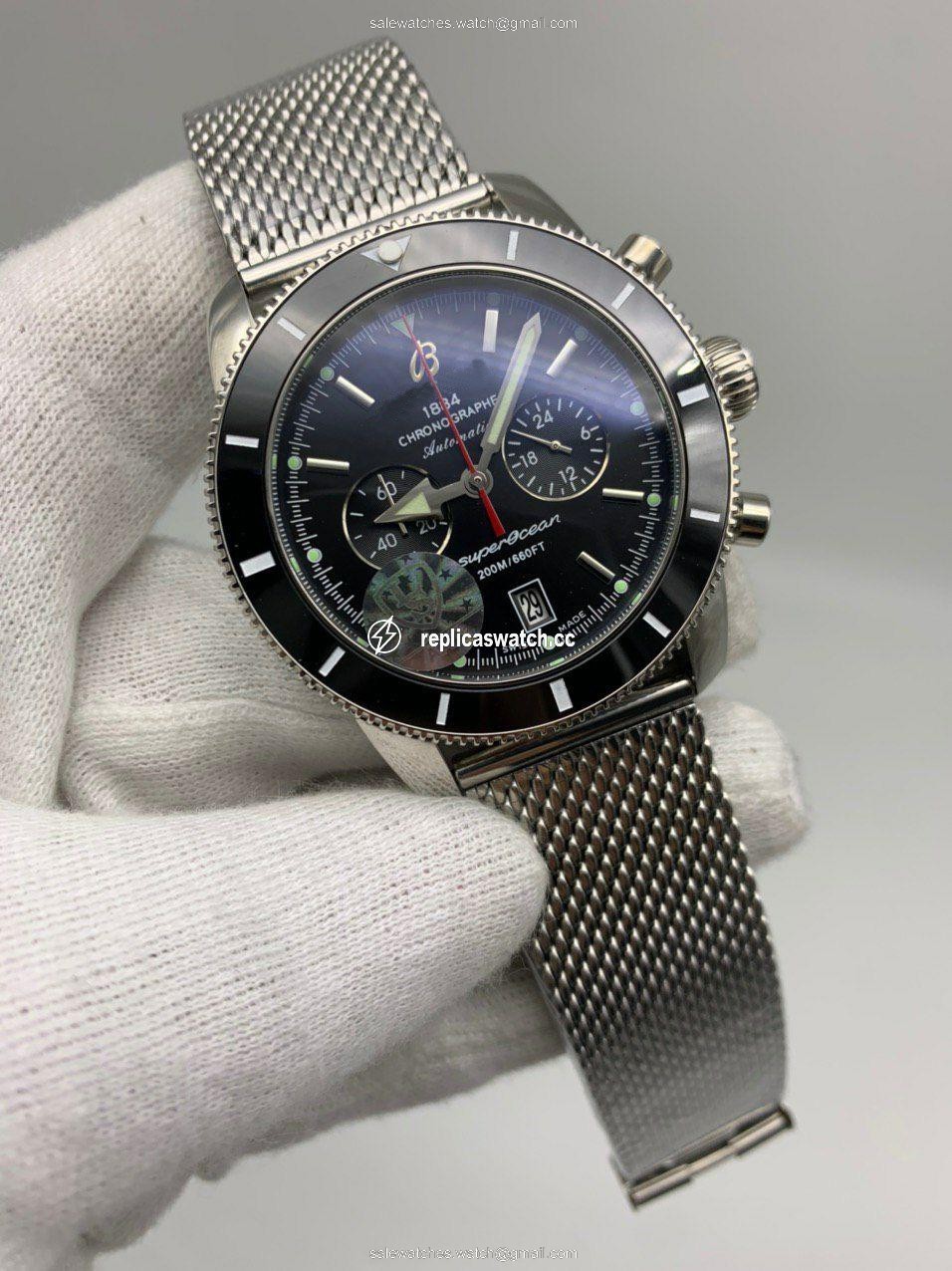 Breitling Super Ochean Black Dial Chrono Duble Breitling Super Ochean Black Dial Chrono Duble