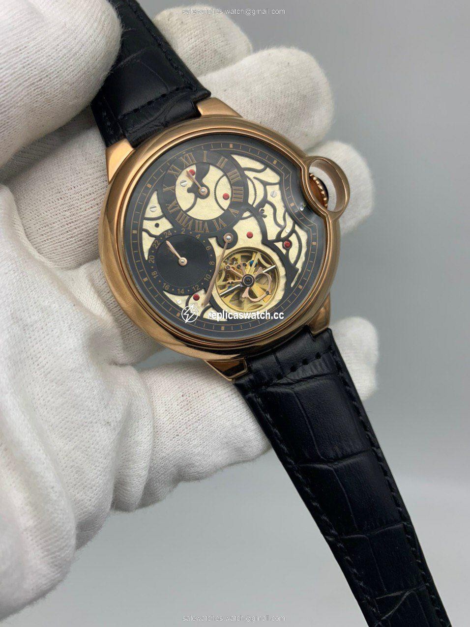 Car Santo Classic Skeleton Gold on Black Rubber Strap Car Santo Classic Skeleton Gold on Black Rubber Strap