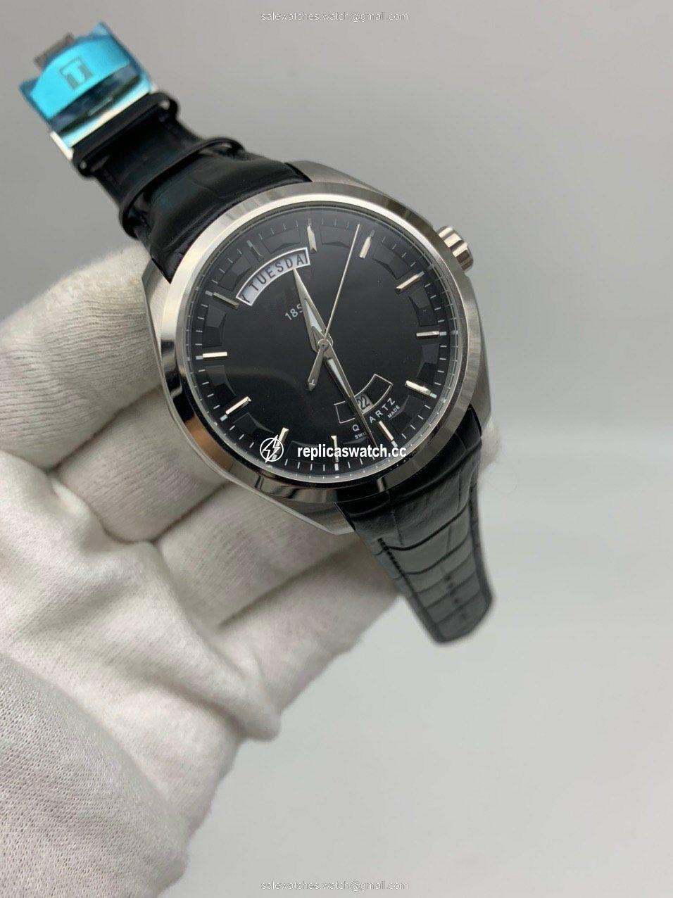 Tiss Classic Black Dial On Black Lither Strap Tiss Classic Black Dial On Black Lither Strap