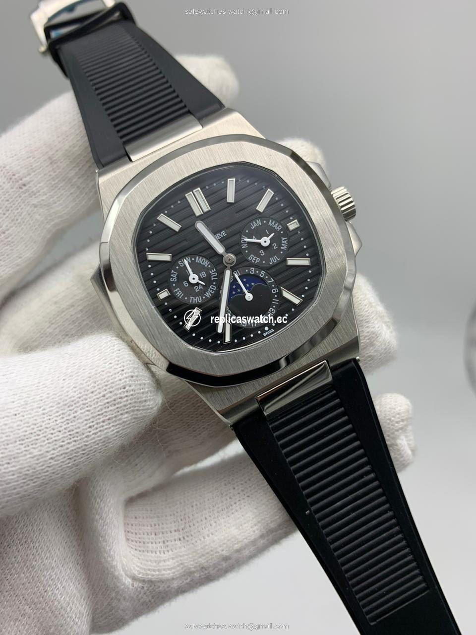 PP Nautilu Black Dial Black Lither Strap PP Nautilu Black Dial Black Lither Strap