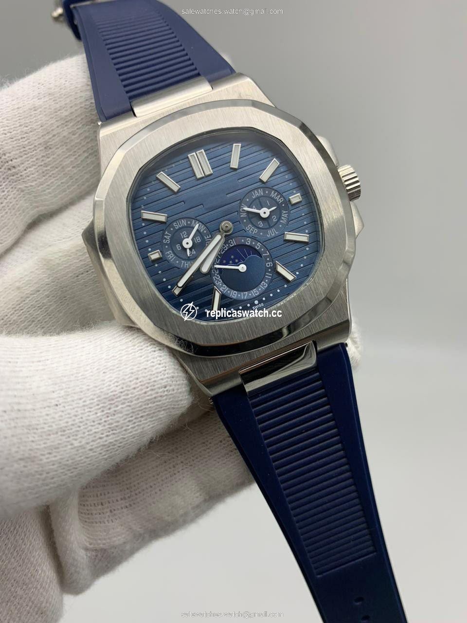 PP Nautilu Blue Dial Blue Lither Strap PP Nautilu Blue Dial Blue Lither Strap