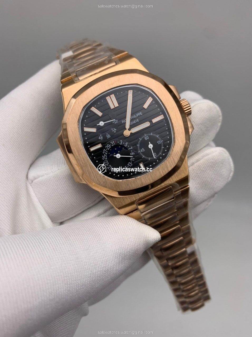 Patek Philippe Nautilus Black Dial Duble Chrono Gold Patek Philippe Nautilus Black Dial Duble Chrono Gold