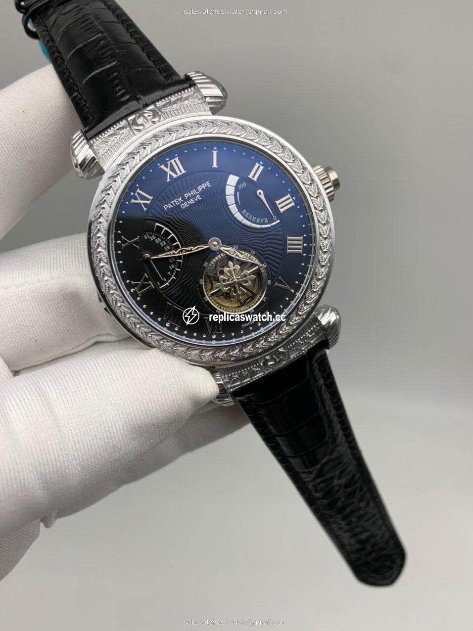 Patek Philippe Geneve Engraved Black Dial Patek Philippe Geneve Engraved Black Dial