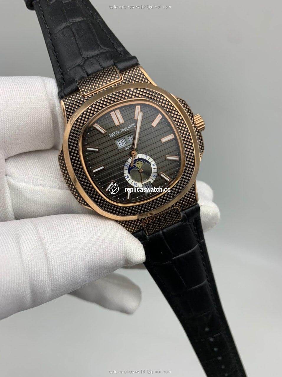 Patek Philippe Nautilus Engraved Black Dial Chrono Patek Philippe Nautilus Engraved Black Dial Chrono
