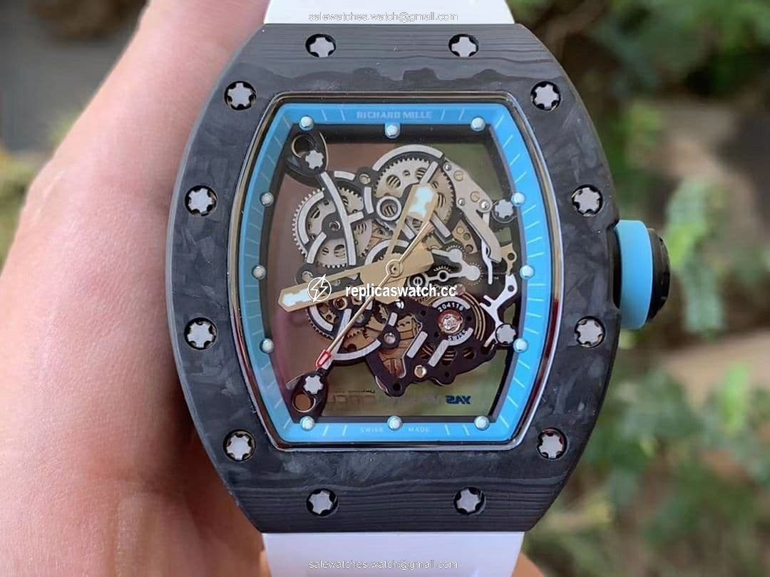 RM055 NTPT KVF Best Edition Skeleton Dial Gold on White Rubber Strap MIYOTA8215 V3 RM055 NTPT KVF Best Edition Skeleton Dial Gold on White Rubber Strap MIYOTA8215 V3