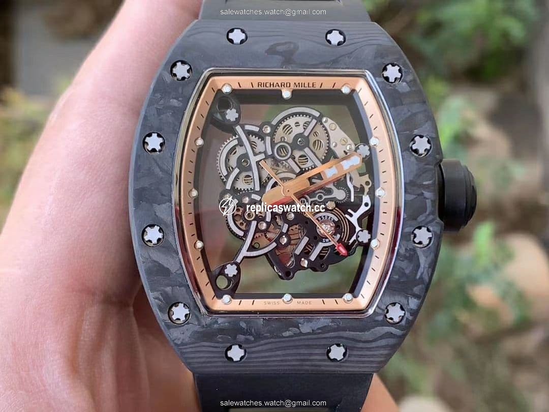 RM055 NTPT KVF Best Edition Skeleton Dial Gold on Black Rubber Strap MIYOTA8215 V3 RM055 NTPT KVF Best Edition Skeleton Dial Gold on Black Rubber Strap MIYOTA8215 V3