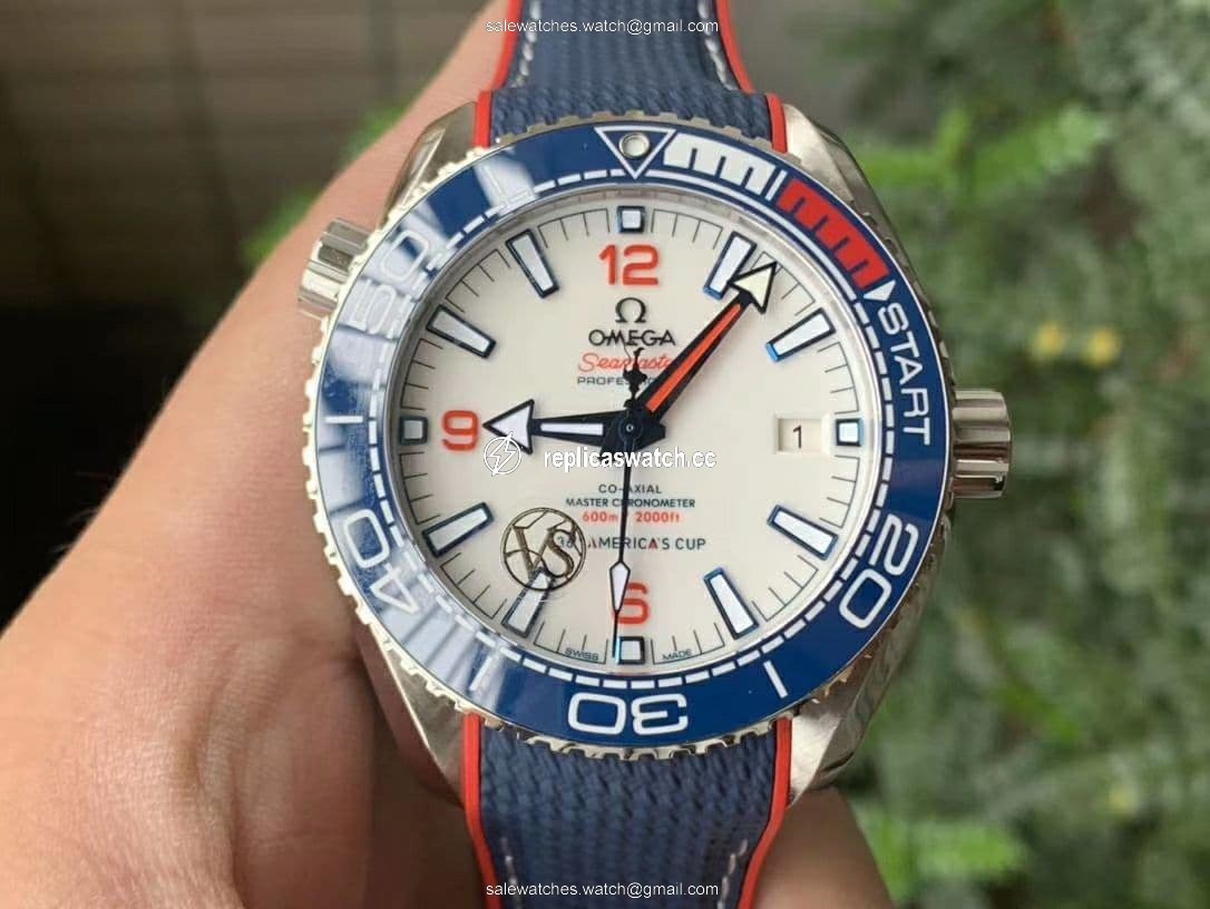 Planet Ocean 2021 America's Cup SS VSF 1:1 Best Edition White Dial on Blue Nylon Strap A8900 Super Clone Planet Ocean 2021 America's Cup SS VSF 1:1 Best Edition White Dial on Blue Nylon Strap A8900 Super Clone