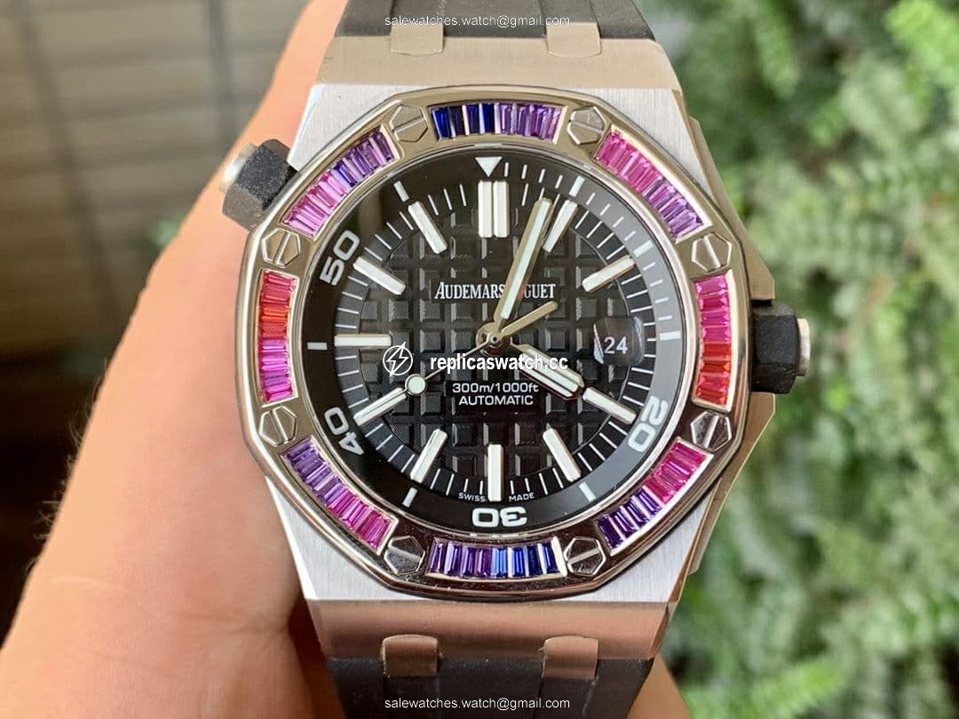 Royal Oak Offshore Diver Diamond 15703 JF 1:1 Best Edition on Rubber Strap A2824 V10 Royal Oak Offshore Diver Diamond 15703 JF 1:1 Best Edition on Rubber Strap A2824 V10