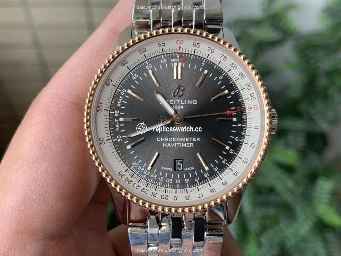 Navitimer 1 SS 38mm TF 1:1 Best Edition White Bezel Grey Dial on SS Bracelet A2824 Navitimer 1 SS 38mm TF 1:1 Best Edition White Bezel Grey Dial on SS Bracelet A2824