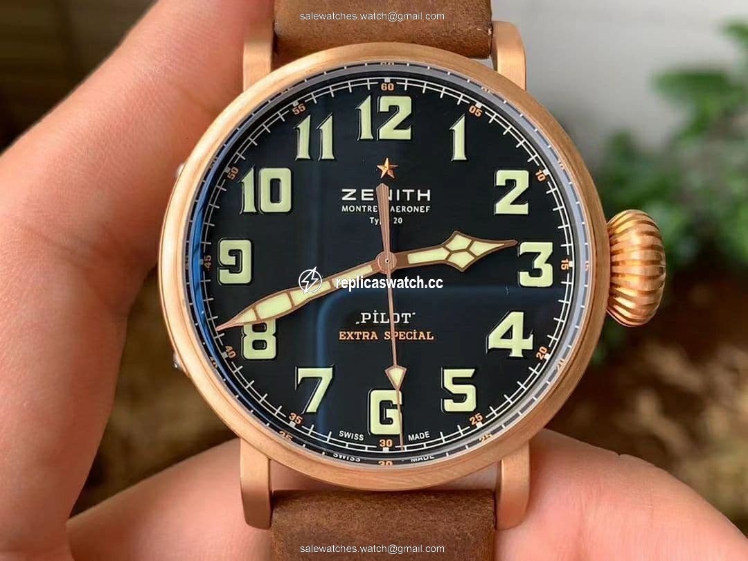 Pilot Type 20 Extra Special Bronze 45mm XF 1:1 Best Edition on Brown Asso Strap A2892 Pilot Type 20 Extra Special Bronze 45mm XF 1:1 Best Edition on Brown Asso Strap A2892