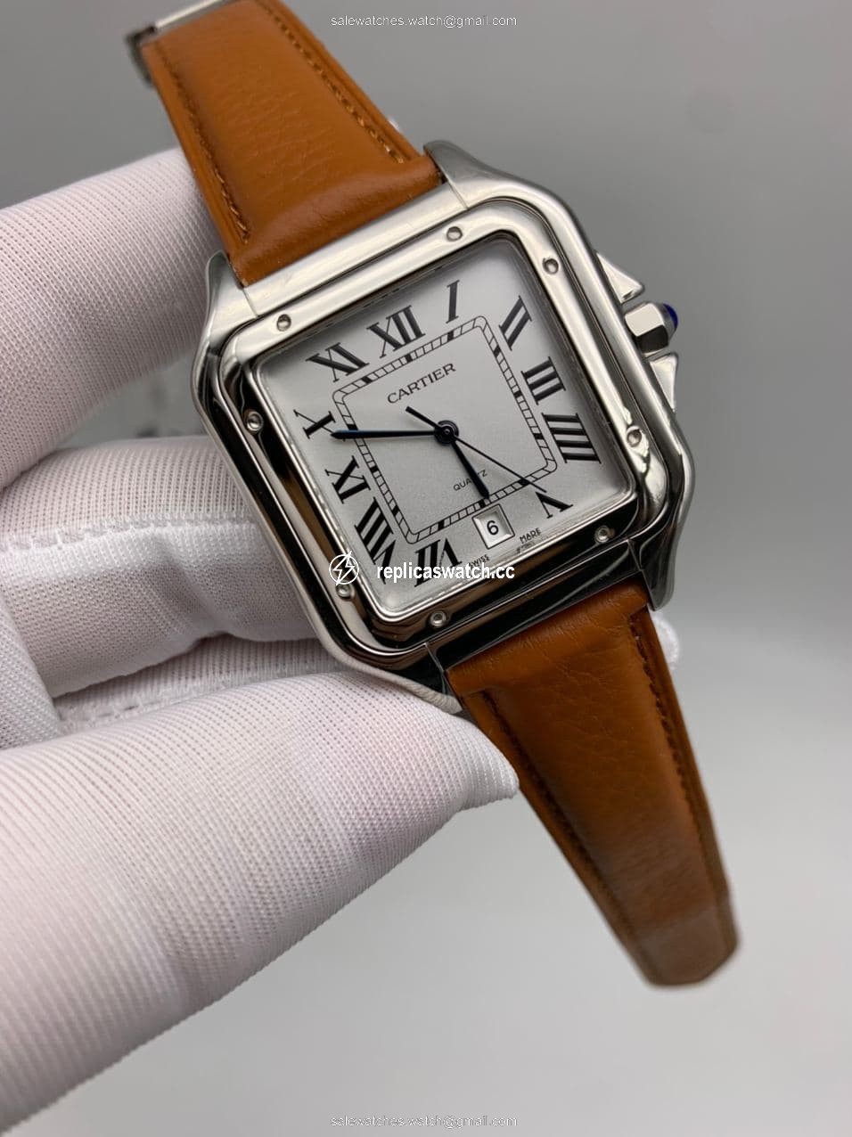 Cartier De Santos Classic Case Silver White Dial Cartier De Santos Classic Case Silver White Dial