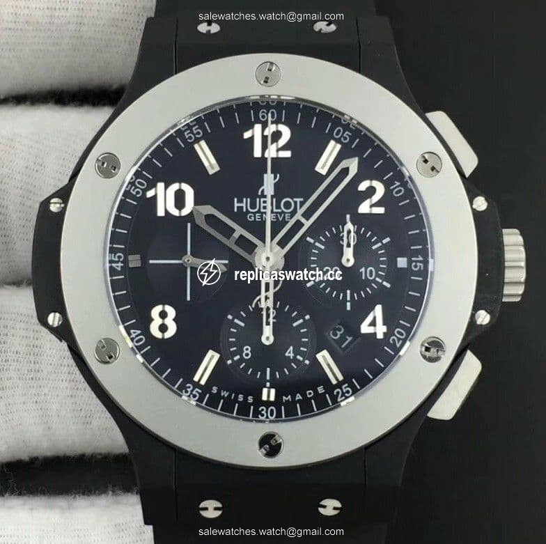 Big Bang 44mm Full Ceramic Gray Dial on Black Gummy Strap HUB4104 Big Bang 44mm Full Ceramic Gray Dial on Black Gummy Strap HUB4104