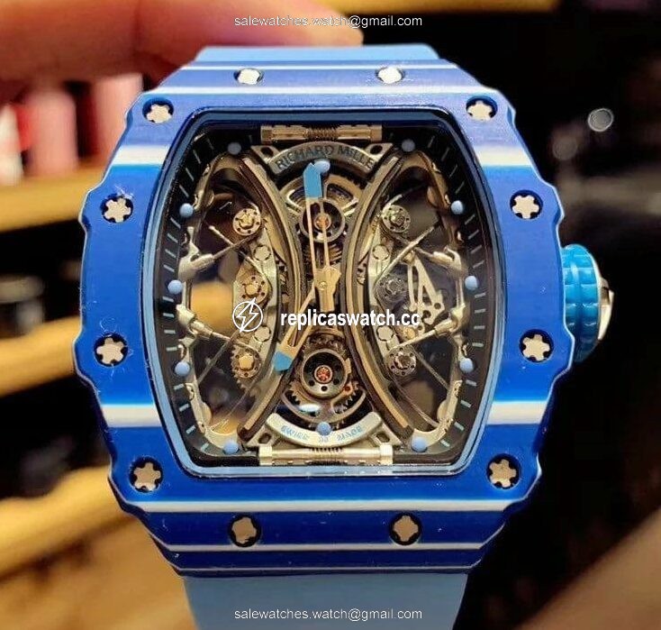 RM 53-01 Real Tourbillon Pablo Mac Donough Blue V9F Best Edition on Blue Rubber Strap RM 53-01 Real Tourbillon Pablo Mac Donough Blue V9F Best Edition on Blue Rubber Strap