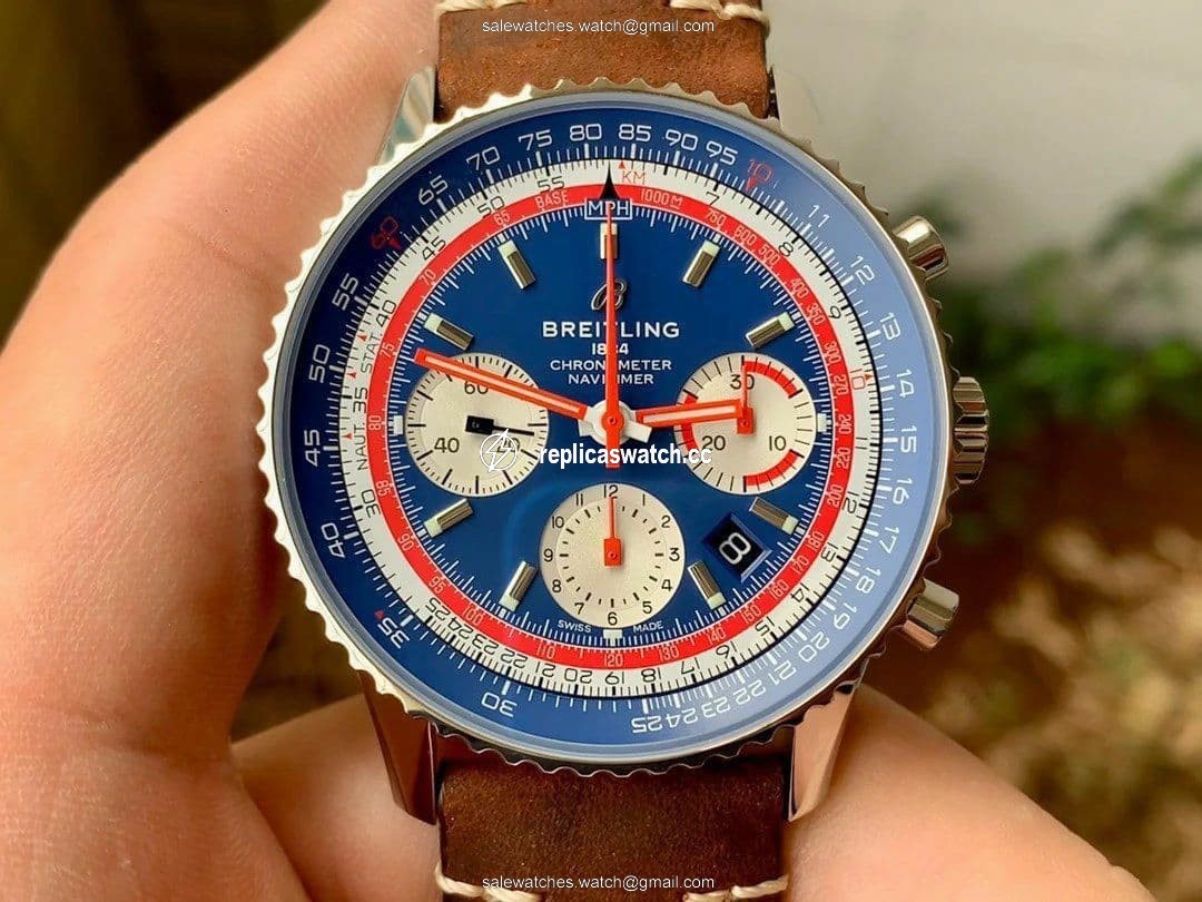 Navitimer B01 Chronograph 43 TWA Editioin SS OXF Blue Dial on SS Mesh Bracelet A7750 Navitimer B01 Chronograph 43 TWA Editioin SS OXF Blue Dial on SS Mesh Bracelet A7750