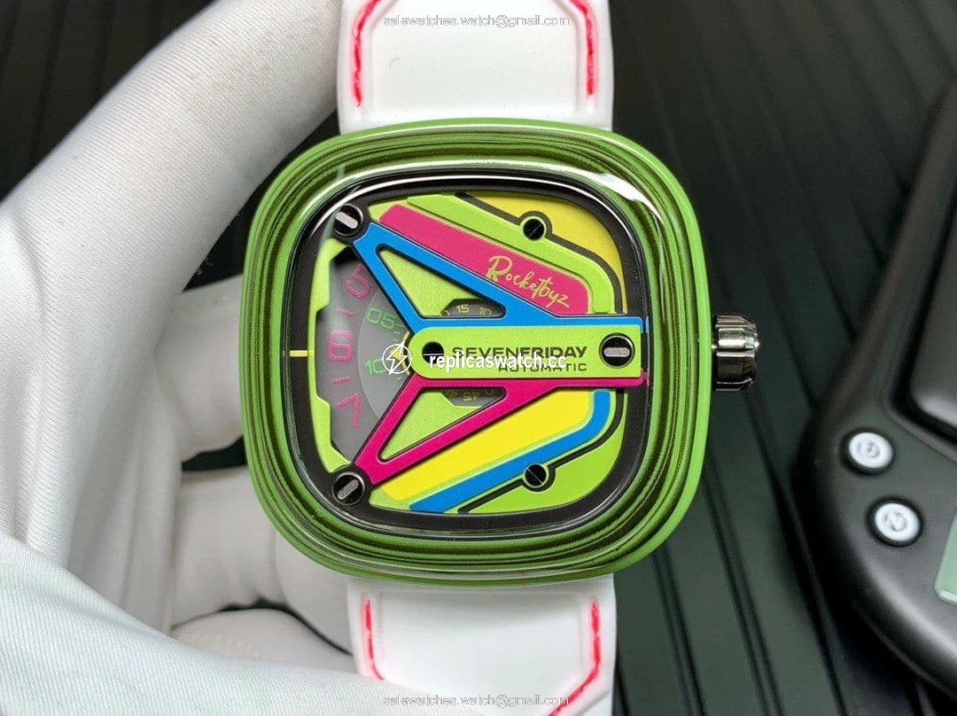SevenFriday M3/05 Rocketbyz SVF 1:1 Best Edition on White Rubber Strap Miyota 8215 SevenFriday M3/05 Rocketbyz SVF 1:1 Best Edition on White Rubber Strap Miyota 8215