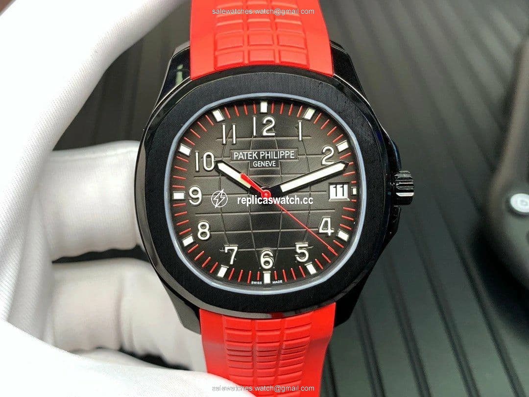 Aquanaut Black Venom DLC ZF 1:1 Best Edition Black Dial on Red Rubber Strap 324CS Aquanaut Black Venom DLC ZF 1:1 Best Edition Black Dial on Red Rubber Strap 324CS