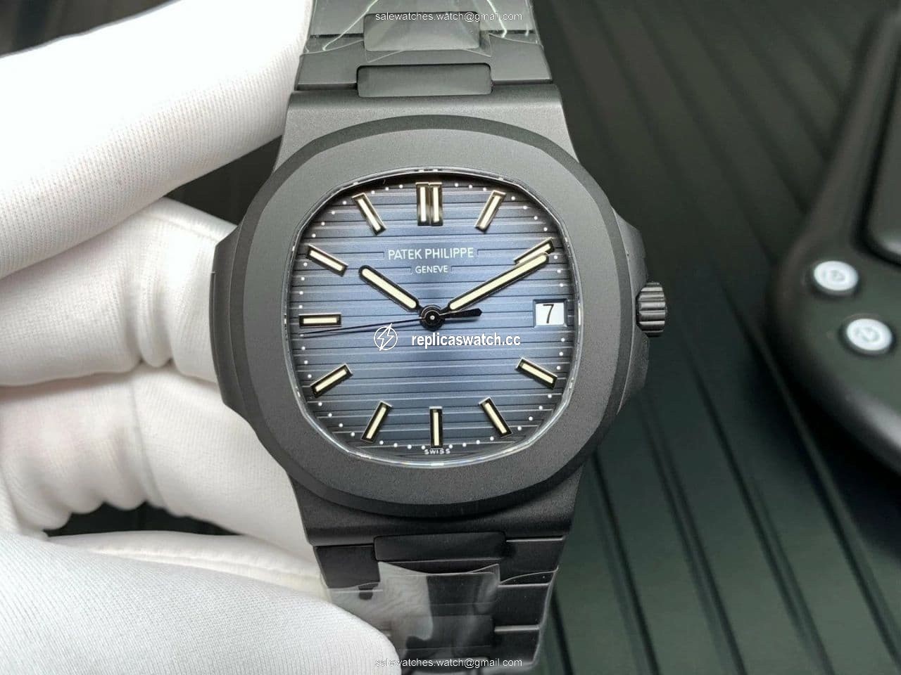 Nautilus 5711 PVD All Black PPF 1:1 Best Edition Blue Textured Dial on PVD Bracelet 324CS V4 Nautilus 5711 PVD All Black PPF 1:1 Best Edition Blue Textured Dial on PVD Bracelet 324CS V4