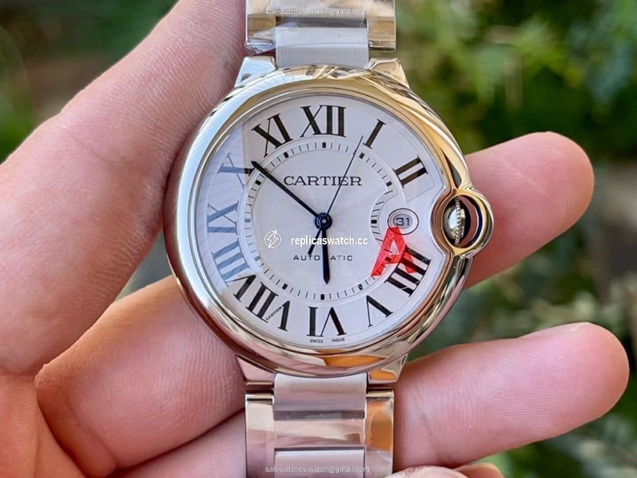 Ballon Bleu 42mm SS AF 1:1 Best Edition White Texture Dial on SS Bracelet A2824 V4 Ballon Bleu 42mm SS AF 1:1 Best Edition White Texture Dial on SS Bracelet A2824 V4