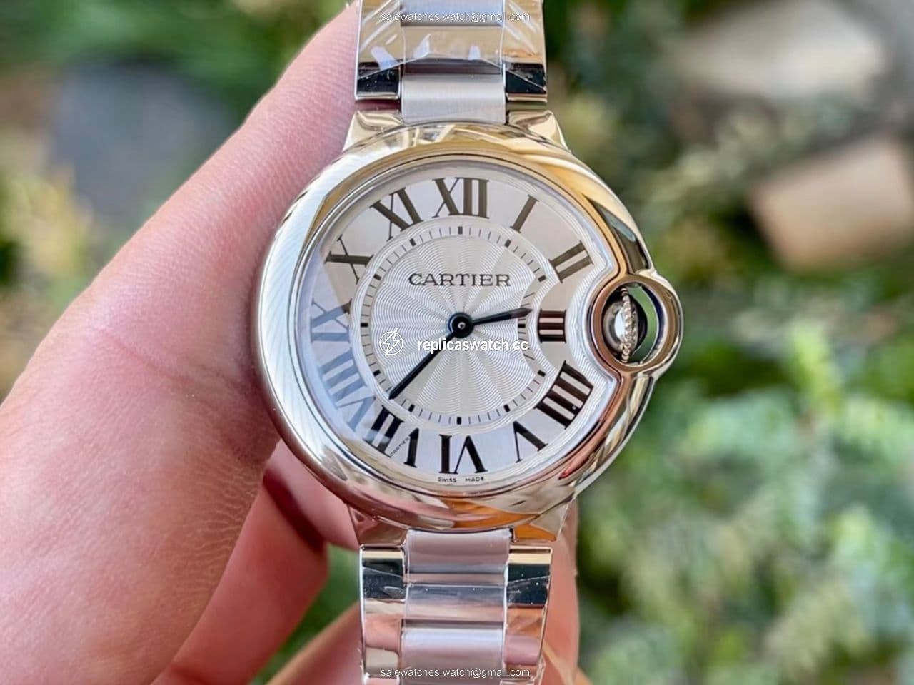Ballon Bleu 33mm SS AF 1:1 Best Edition White Textured Dial on SS Bracelet Jap Quartz Ballon Bleu 33mm SS AF 1:1 Best Edition White Textured Dial on SS Bracelet Jap Quartz