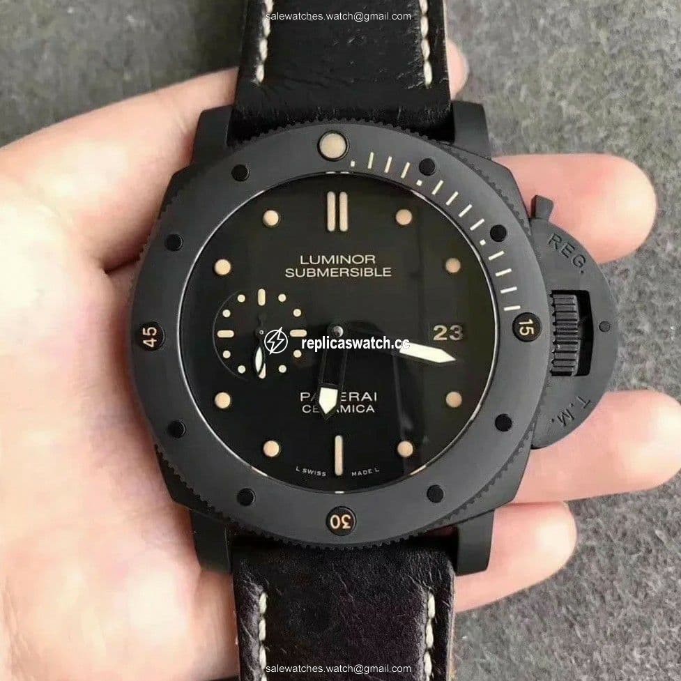 PAM968 VSF 1:1 Best Edition Black Ceramic Bezel and Dial on Black Calfskin Strap P.9010 Clone PAM968 VSF 1:1 Best Edition Black Ceramic Bezel and Dial on Black Calfskin Strap P.9010 Clone