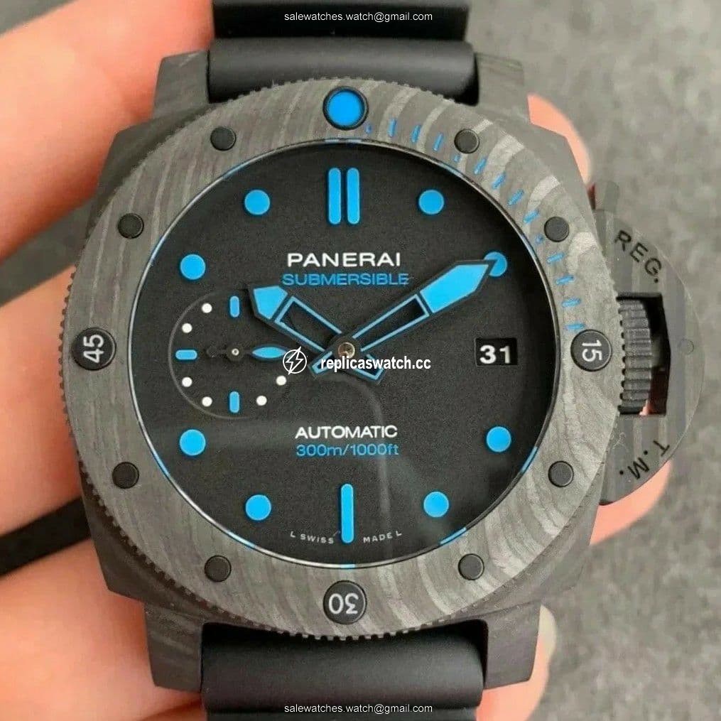 PAM960 Carbotech 42mm VSF Best Edition Black Dial Blue Markers on Rubber Strap P.9010 Clone PAM960 Carbotech 42mm VSF Best Edition Black Dial Blue Markers on Rubber Strap P.9010 Clone