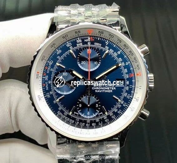 Breitling Navitimer Chronograph 41 SS/SS Blue KOR 7750 Breitling Navitimer Chronograph 41 SS/SS Blue KOR 7750