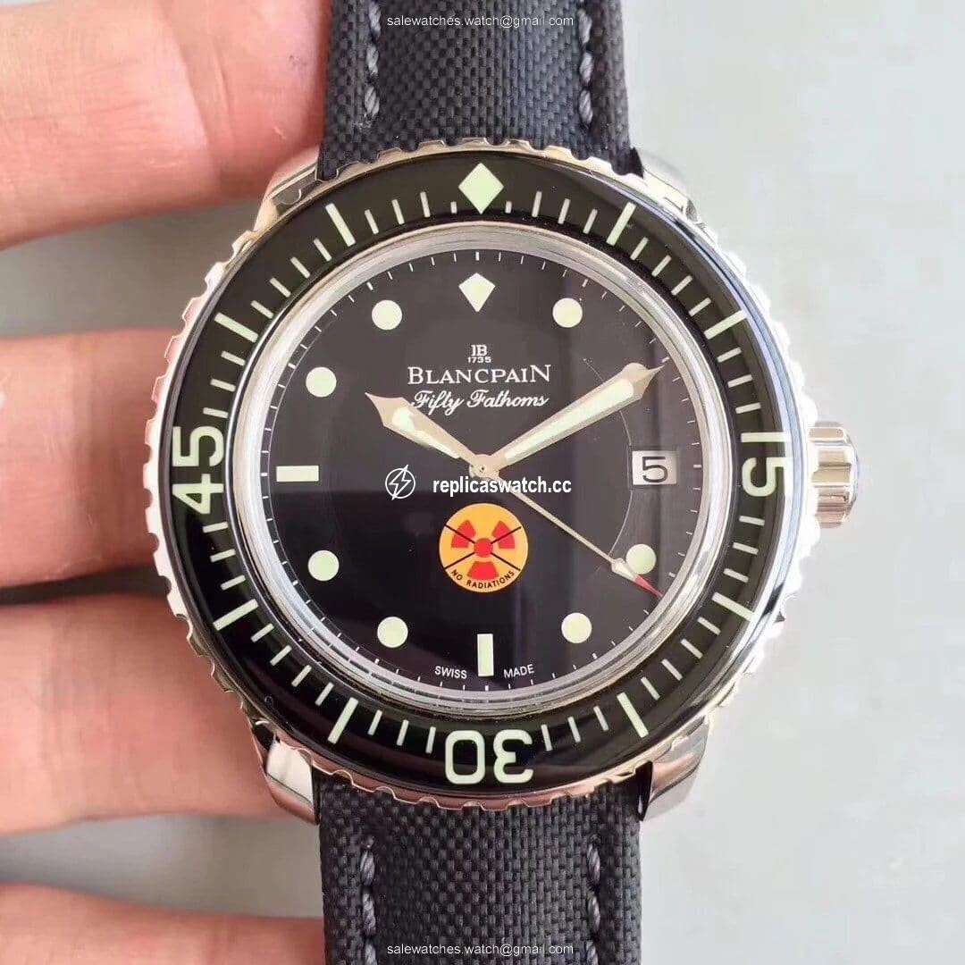Fifty Fathoms SS "No Radiation" ZF 1:1 Limited Edition Black Dial on Sail-canvas Strap A2836 Fifty Fathoms SS "No Radiation" ZF 1:1 Limited Edition Black Dial on Sail-canvas Strap A2836