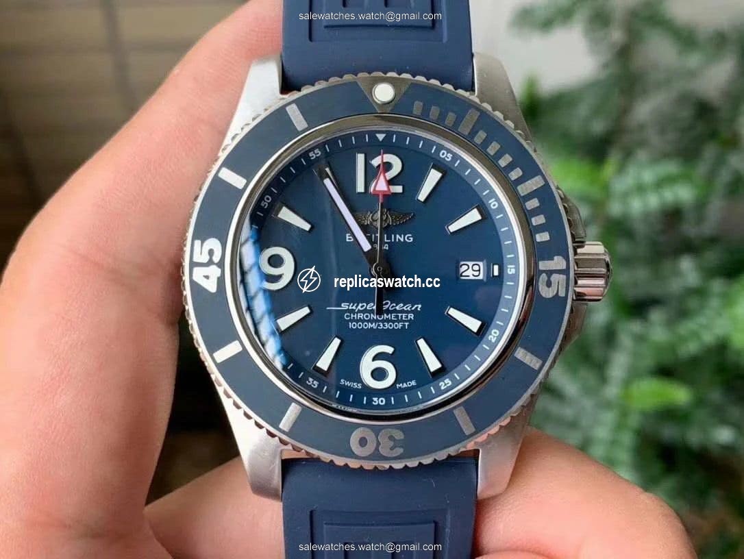 Superocean Automatic 44 TF 1:1 Best Edition Blue Dial Blue Bezel on Blue Rubber Strap A2824 Superocean Automatic 44 TF 1:1 Best Edition Blue Dial Blue Bezel on Blue Rubber Strap A2824