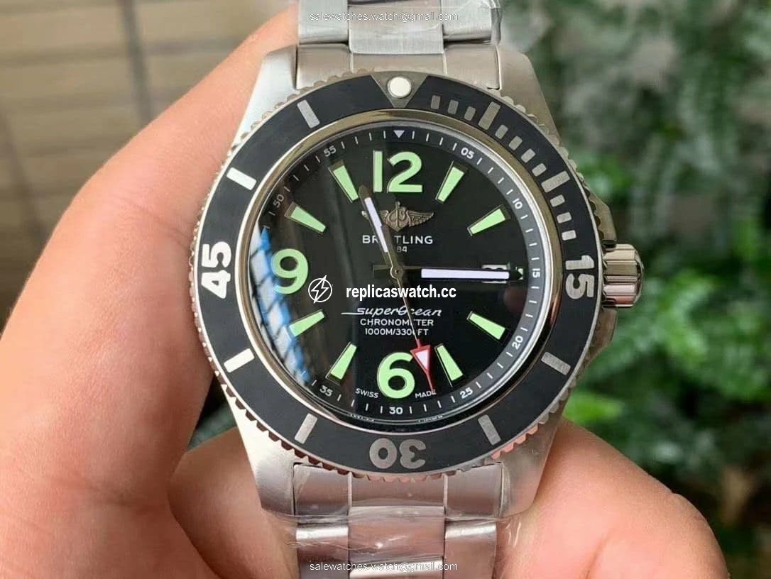 Superocean Automatic 44 TF 1:1 Best Edition Black Dial Black Bezel on SS Bracelet A2824 Superocean Automatic 44 TF 1:1 Best Edition Black Dial Black Bezel on SS Bracelet A2824