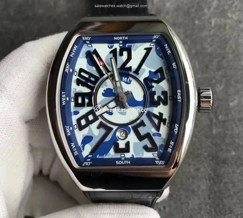 Franck Muller Vanguard Camuflage V45 DLC/LE Blue/Whte ZF MY9015 Franck Muller Vanguard Camuflage V45 DLC/LE Blue/Whte ZF MY9015