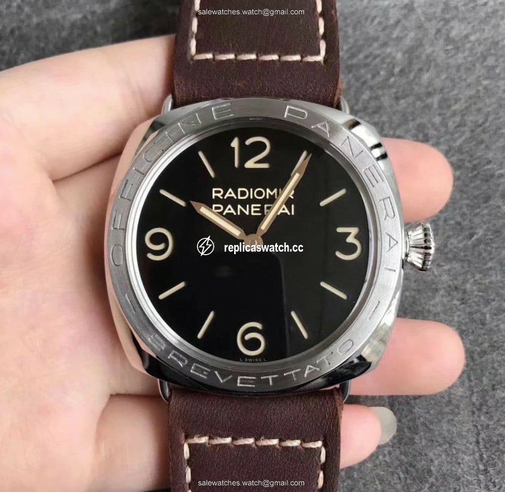 PAM685 Acciaio Brevettato ZF 1:1 Best Edition Black Dial on Brown Leather Strap P.3000 Super Clone PAM685 Acciaio Brevettato ZF 1:1 Best Edition Black Dial on Brown Leather Strap P.3000 Super Clone