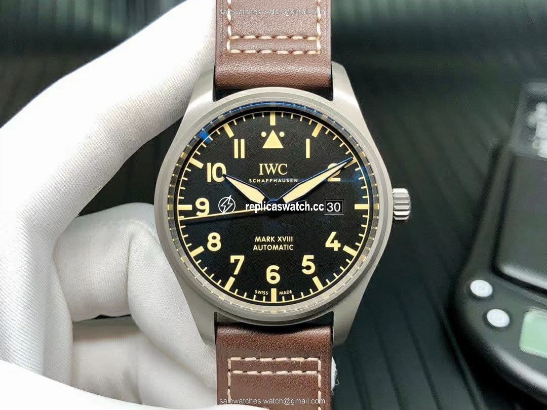 Mark XVIII IW327006 Titanium V7F 1:1 Best Edition Black Dial on Brown Leather Strap A2892 Mark XVIII IW327006 Titanium V7F 1:1 Best Edition Black Dial on Brown Leather Strap A2892