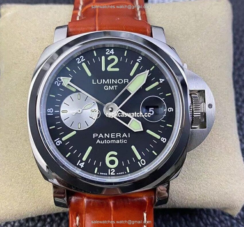 PAM088 R Luminor GMT 44mm VSF 1:1 Best Edition on Brown Leather Strap P.9001 Super Clone PAM088 R Luminor GMT 44mm VSF 1:1 Best Edition on Brown Leather Strap P.9001 Super Clone