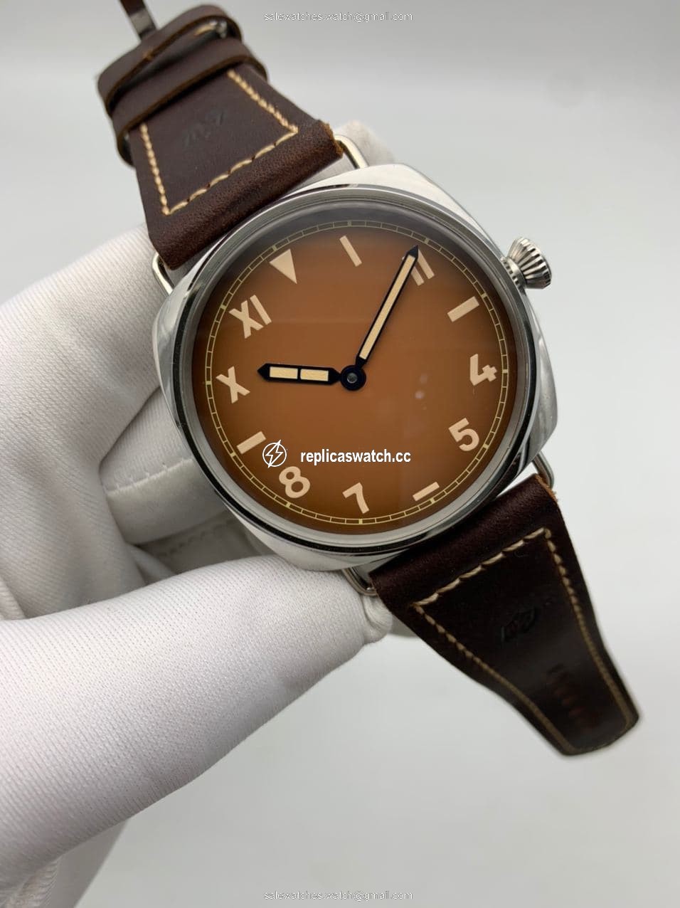 Panerai Rome Brown Dial On Leather Strap Panerai Rome Brown Dial On Leather Strap