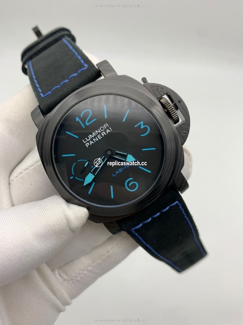 Panerai Luminor Marina Black Blue Black Nylon Strap Panerai Luminor Marina Black Blue Black Nylon Strap