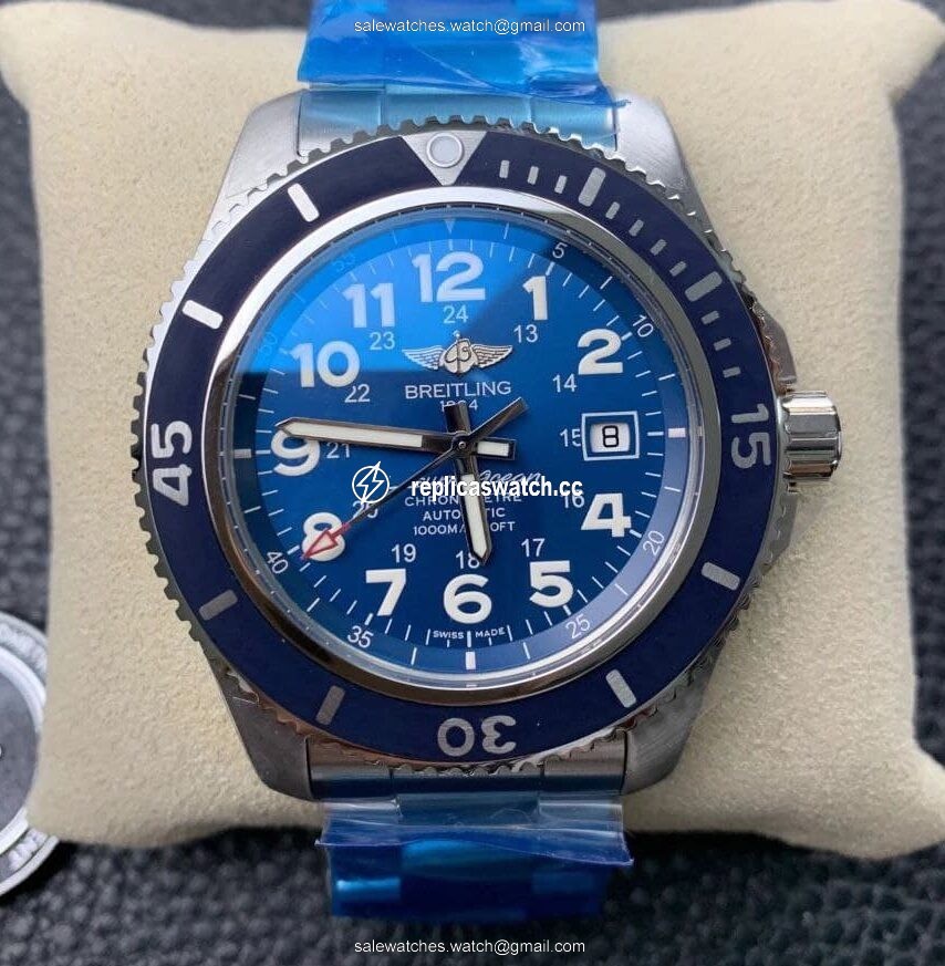 SuperOcean II 44mm 1:1 Best Edition Blue Dial on SS Bracelet SuperOcean II 44mm 1:1 Best Edition Blue Dial on SS Bracelet